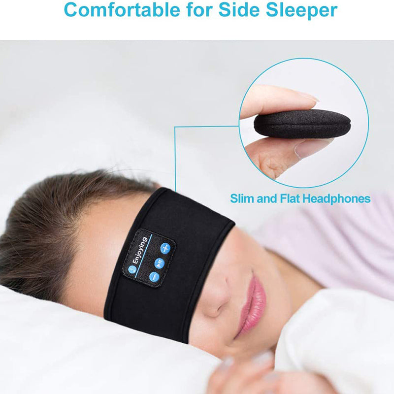 Masque de nuit doux et élastique avec écouteurs Bluetooth