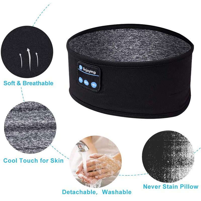 Masque de nuit doux et élastique avec écouteurs Bluetooth