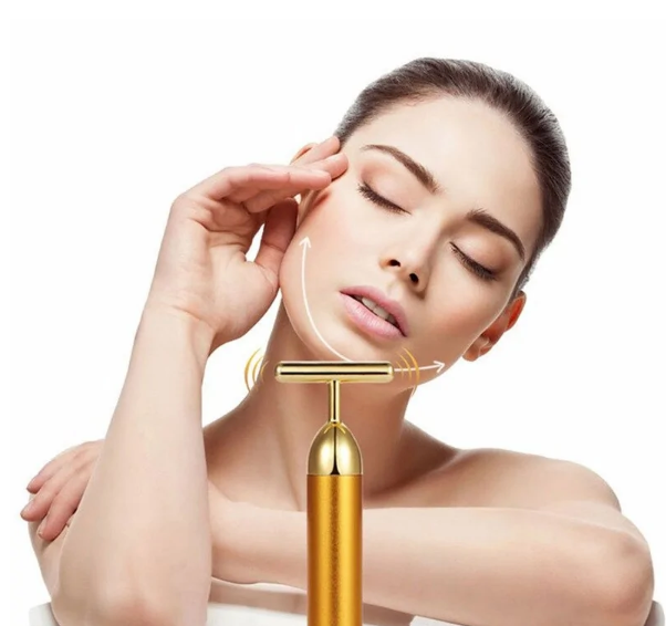 Masseur Facial Energy Beauty Bar 24 carats en Or