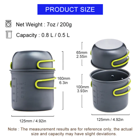 Kit de vaisselle de camping extérieur