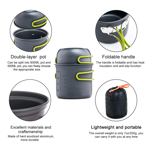 Kit de vaisselle de camping extérieur