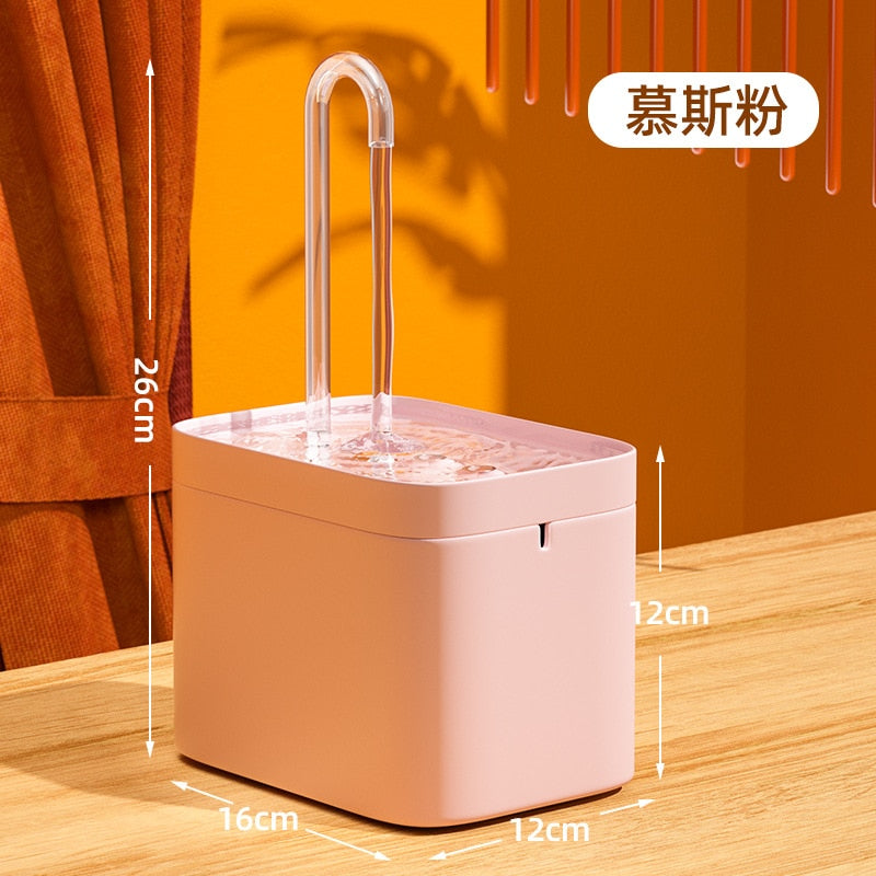 Fontaine à eau pour chat, filtre automatique USB électrique