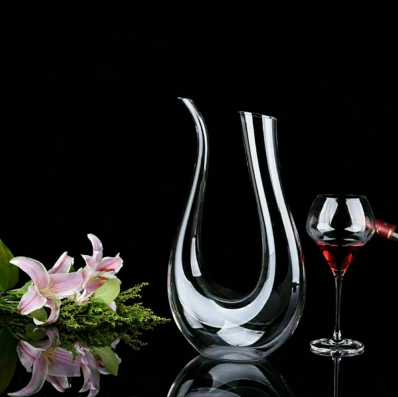 Carafe à vin élégante en cristal en forme de U de 1500 ml