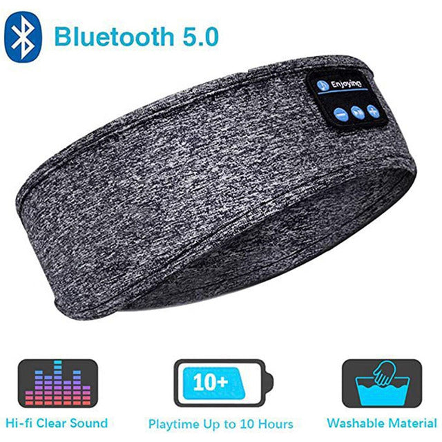 Masque de nuit doux et élastique avec écouteurs Bluetooth